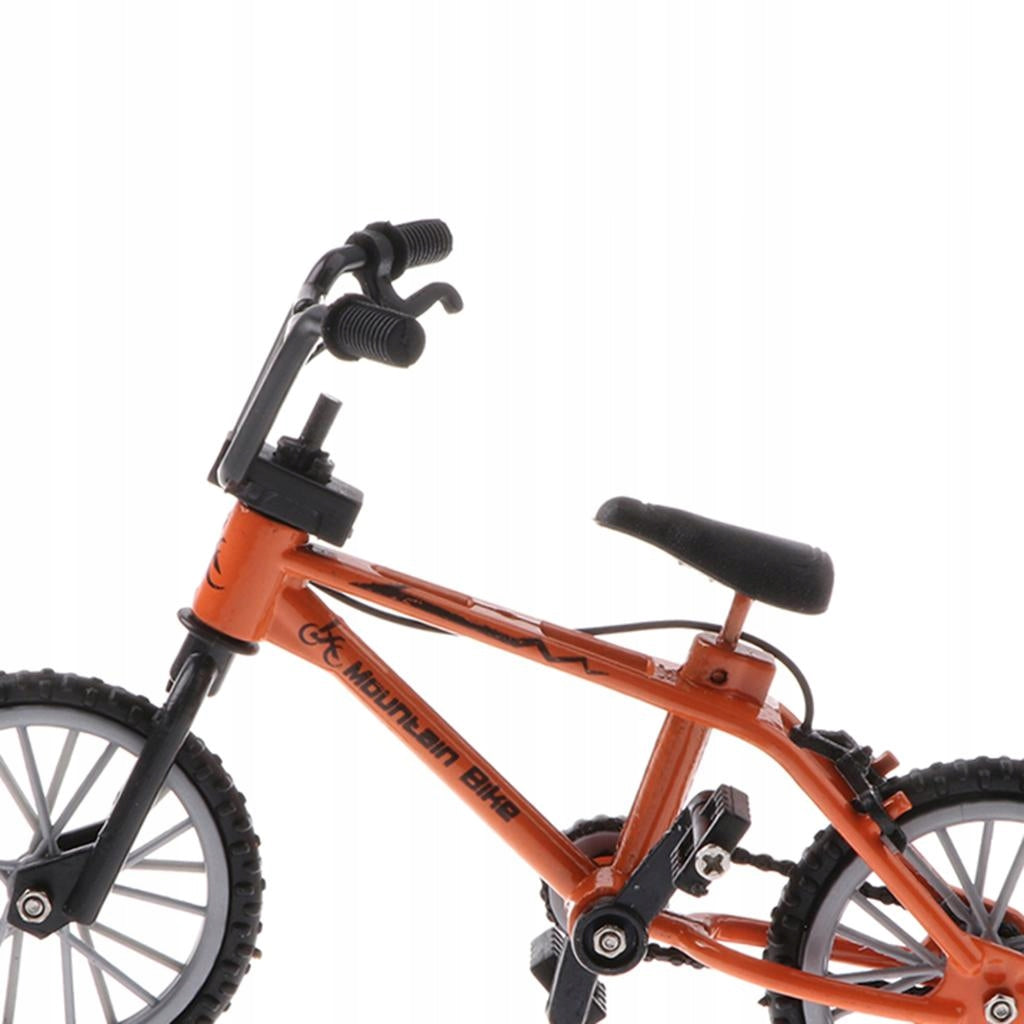 1:24 Mini Alloy Finger Bike Bicycle Diecast Model Desk Gadget Toy Orange Brand no brand