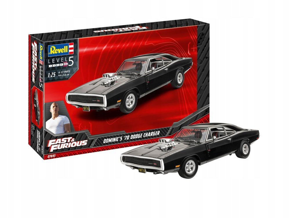 Konstruktorius Revell - Fast & Furious Dominics 1970 Dodge Charger, 1/25, 07693