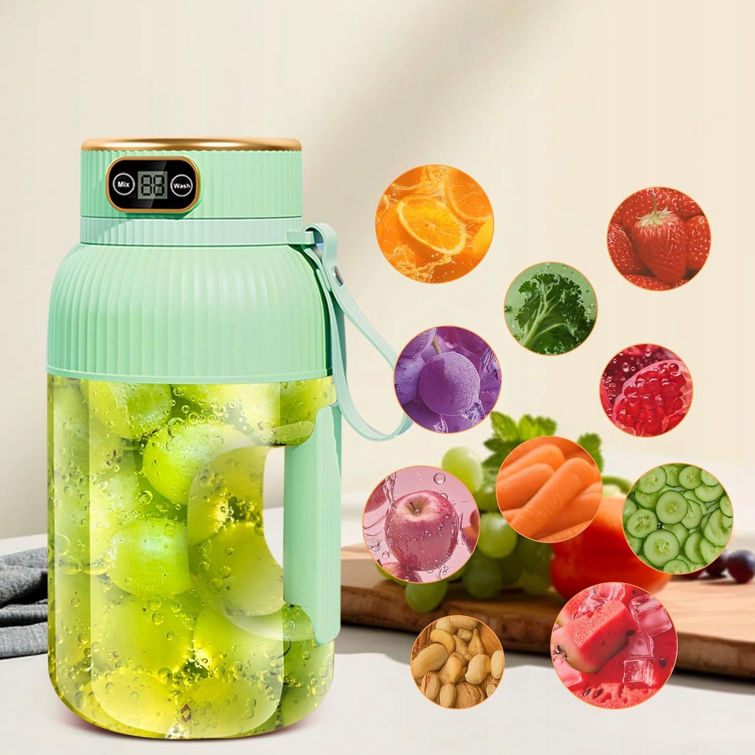 1.2L CORDLESS BLENDER FOR SMOOTHIES AND SMOOTHIES WITH 10 KNIVES PORTABLE Packaging status original