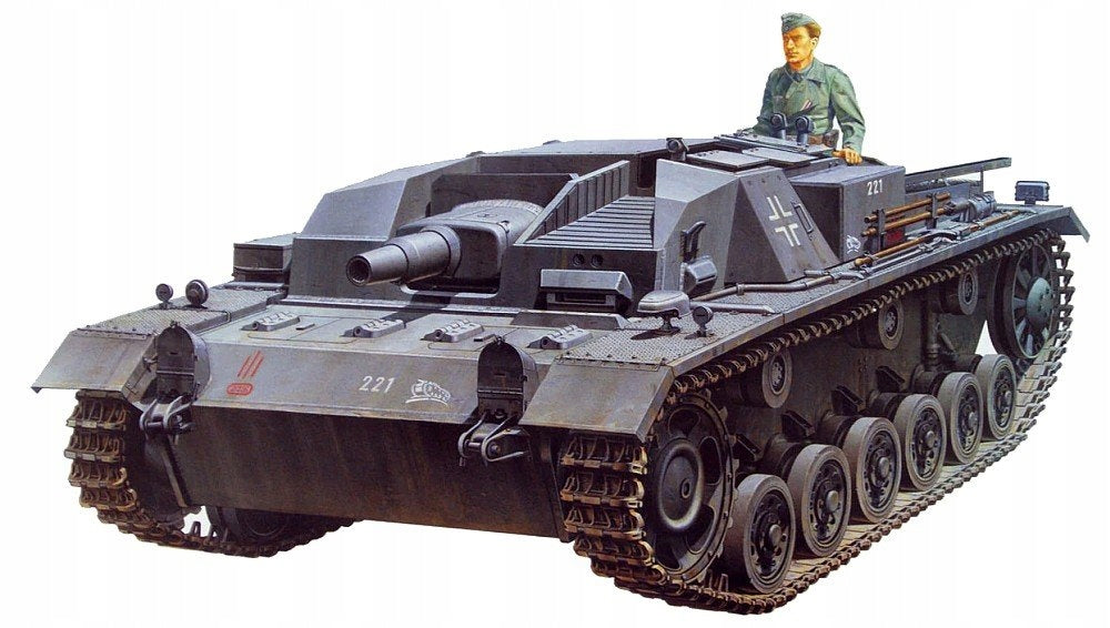 Konstruktorius Tamiya - Sd.Kfz. 142 Sturmgeschütz III Ausf.B, 1/35, 35281, 8 m.+