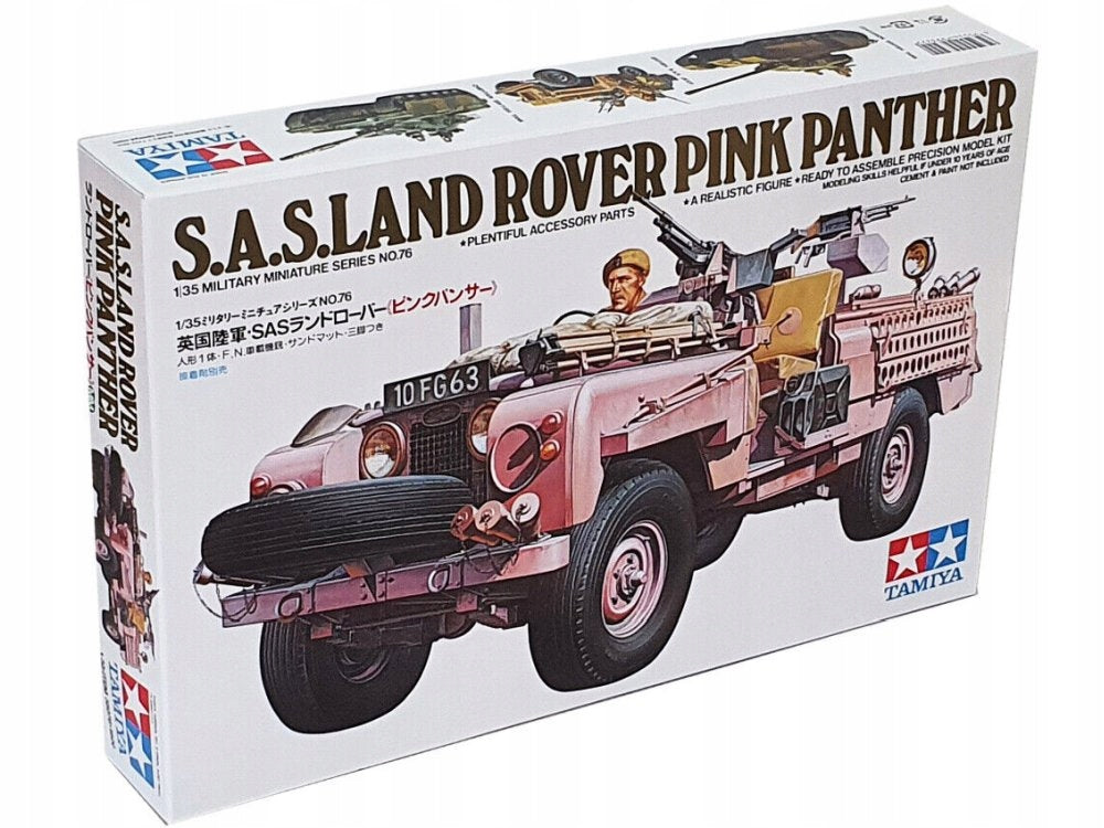 Plastikinis surenkamas modelis Tamiya S.A.S. Land Rover Pink Panther, 1/35, 35076