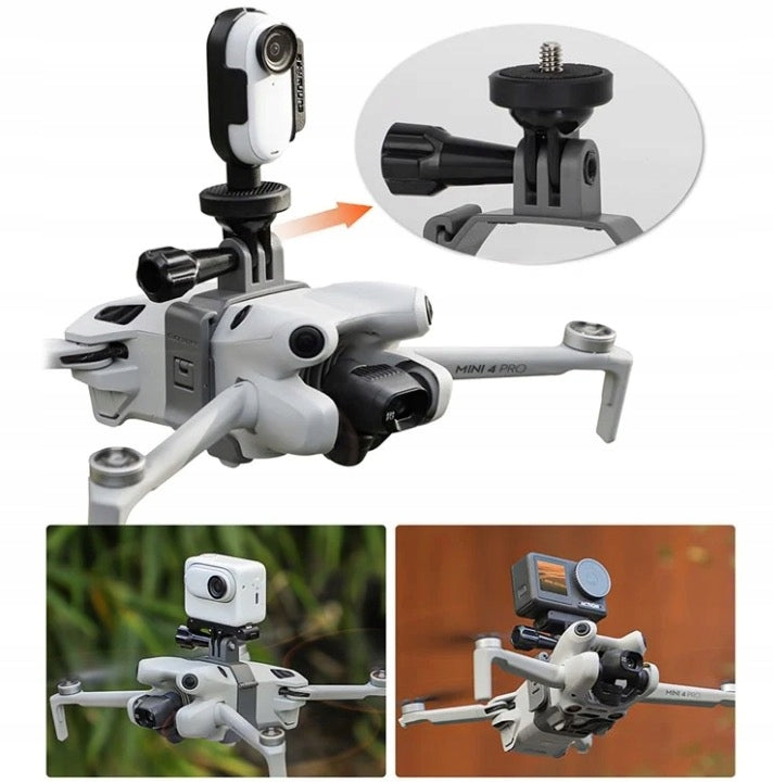 1/4" Camera Mount for DJI Mini 4 Pro + LED Flashlight with Battery Manufacturer code Uchwyt 1/4 Cala na Kamerę do DJI Mini 4 PRO