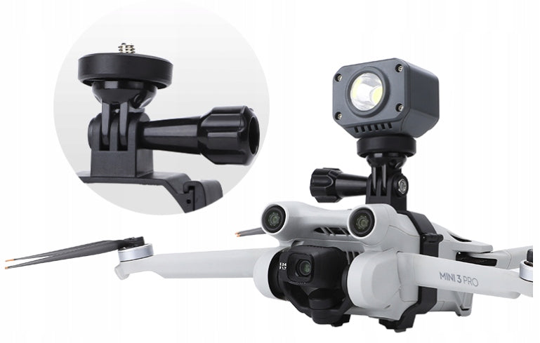 1/4' DJI Mini 3 PRO Mount for GoPro + LED Flashlight Brand Sunnylife
