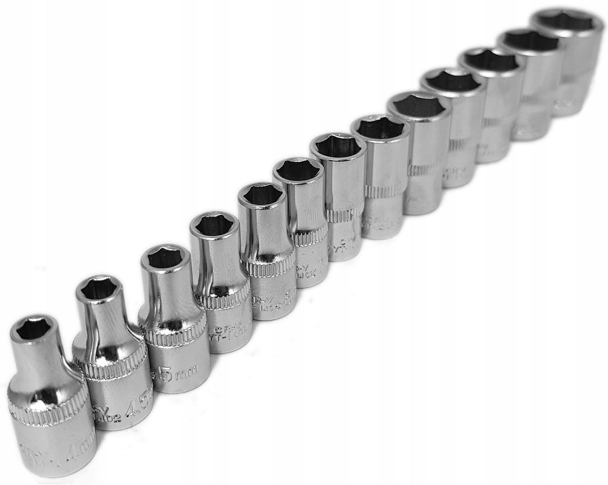 1/4' SHORT CAPS SET 4-14MM + KNOB 150MM YATO Brand Yato