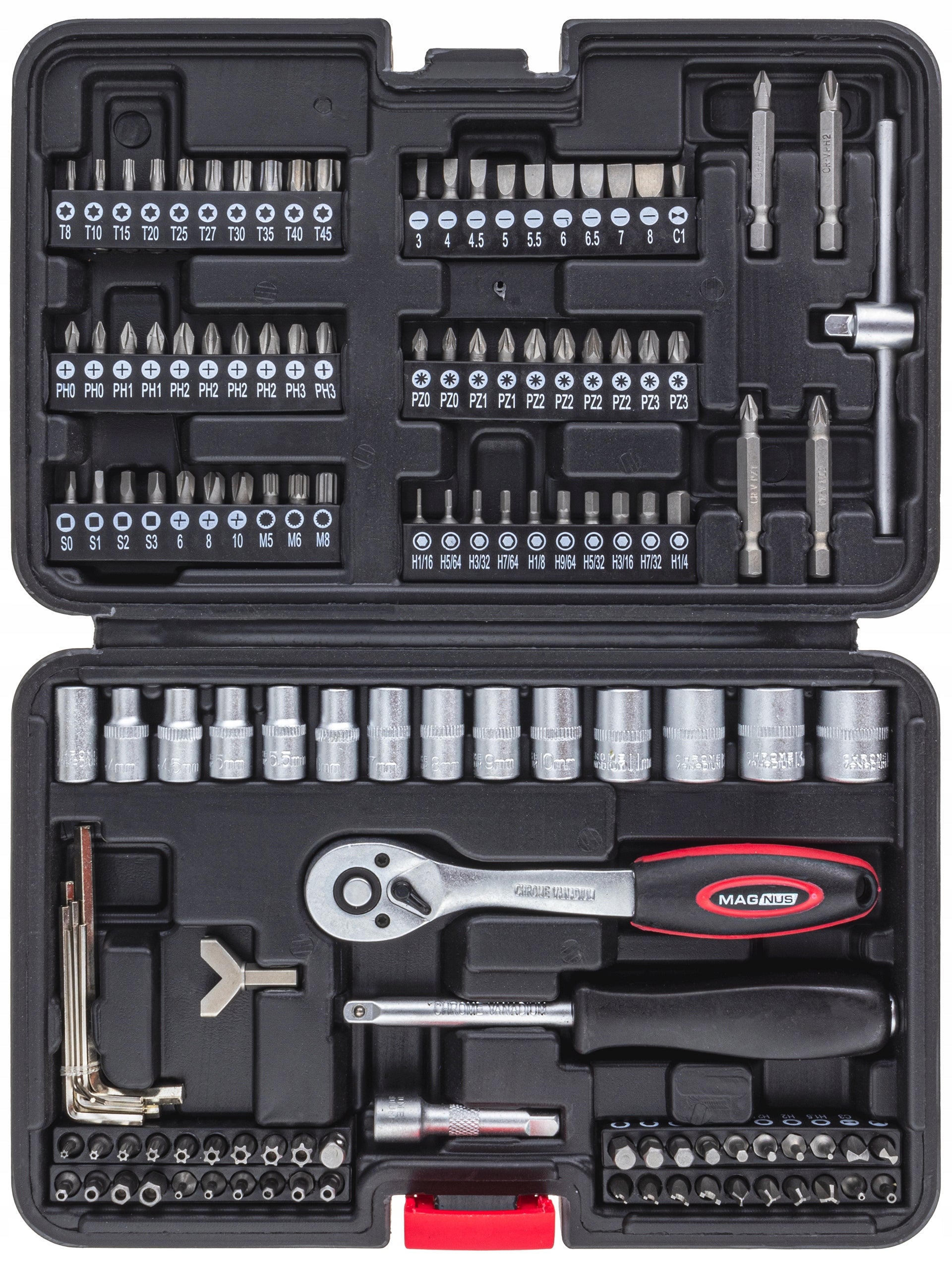 1/4 inch Ratchet Tool Kit 130 Elements Magnus Manufacturer code MGS13881