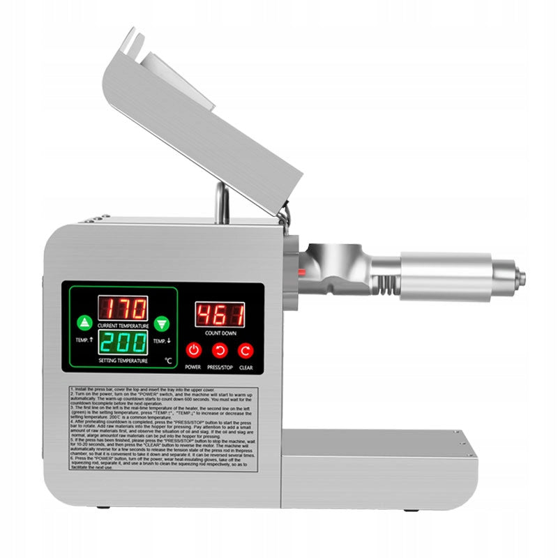 1.5KW nierdzewnej Automatyczna prasa do oleju z Kontrola temperatury Dominant color silver/gray