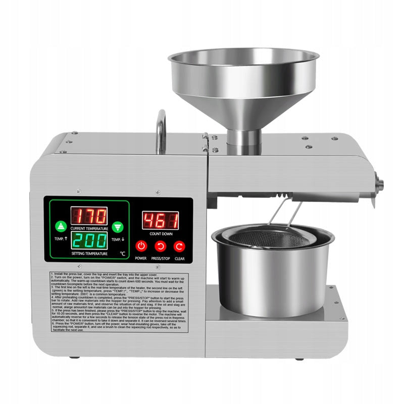 1.5KW nierdzewnej Automatyczna prasa do oleju z Kontrola temperatury Model 322