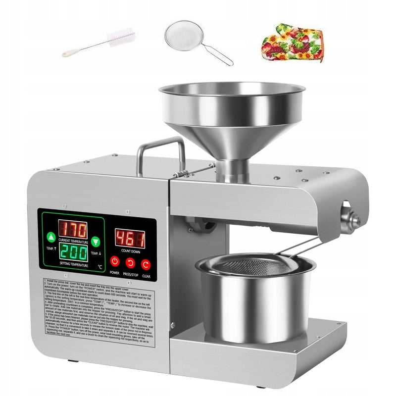 1.5KW nierdzewnej Automatyczna prasa do oleju z Kontrola temperatury