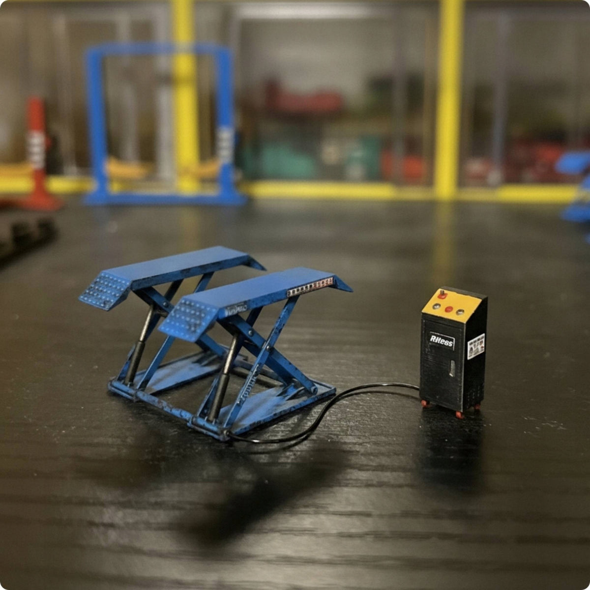 1/64 Scale Model Detailed Scissor Lift Model with Control Box for Hobbyists Brand no brand