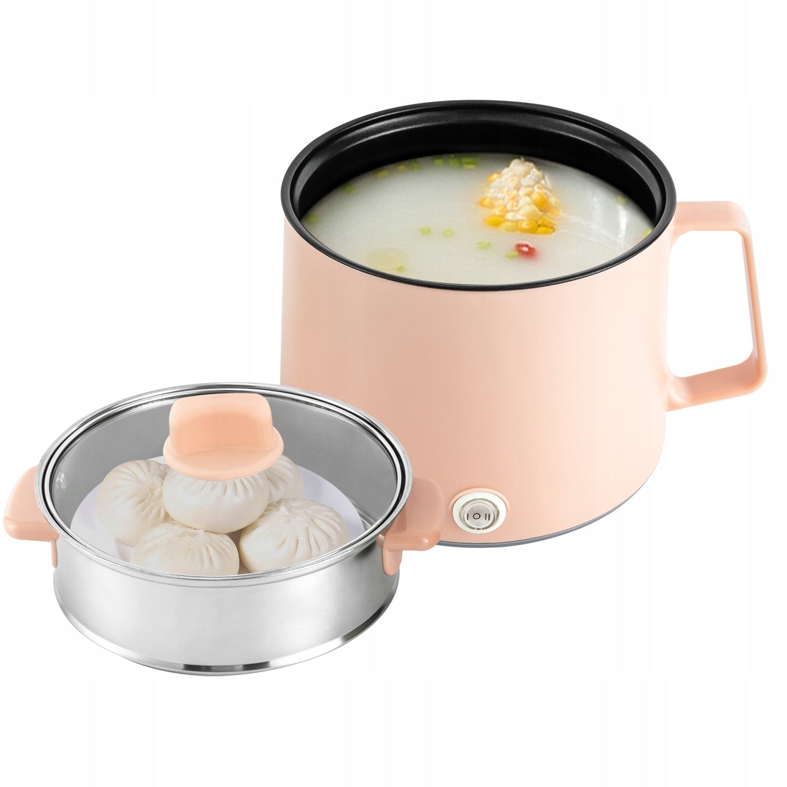 1,7-LITER PORTABLE DOUBLE LAYER ELECTRIC POT – PINK