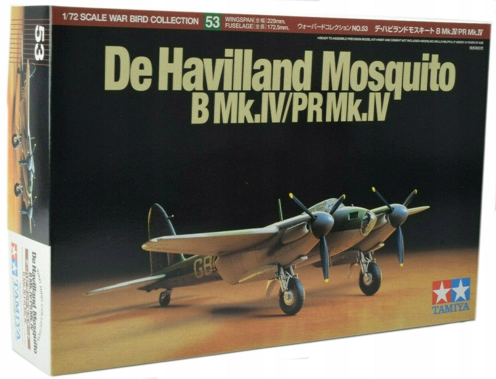 Konstruktorius Tamiya - De Havilland Mosquito B Mk.IV/PR Mk.IV, Mastelis:1/72, 60753