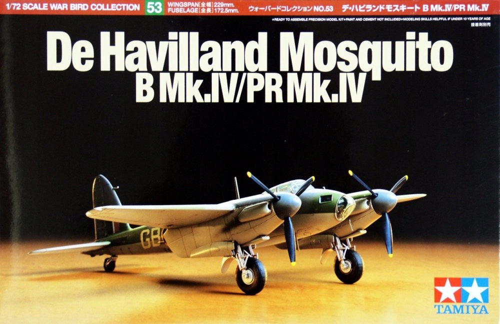 Konstruktorius Tamiya - De Havilland Mosquito B Mk.IV/PR Mk.IV, Mastelis:1/72, 60753