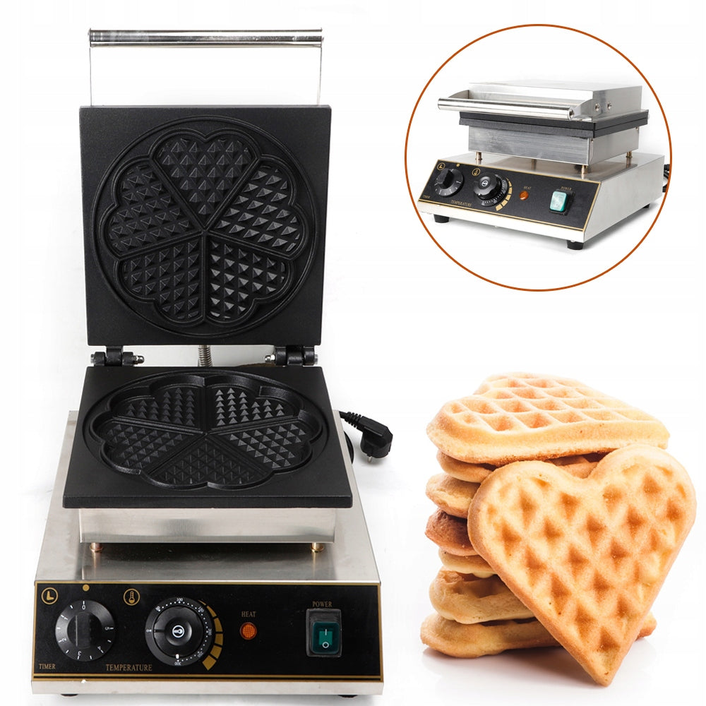 1.75KW HEART-SHAPED CLASSIC WAFFLE MAKER NON-STICK WAFFLE MAKER