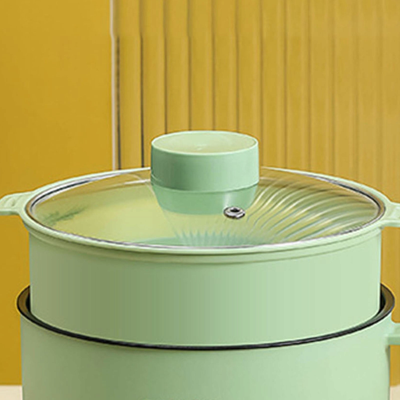 1,7L PORTABLE MULTICOOKER ELECTRIC POT WITH NON-STICK COATING AND Dominant color green