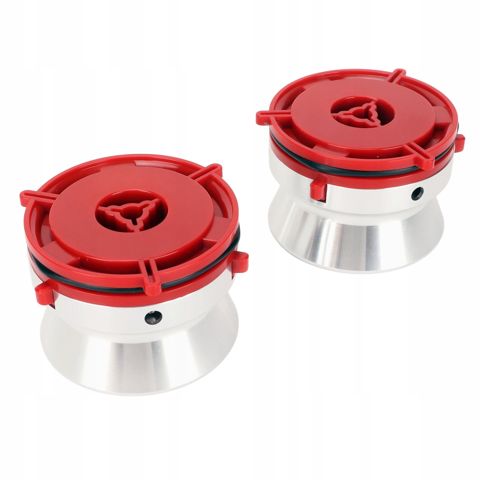 1 PAIR ADAPTERS NAB HUB PROFESSIONAL POLISHED ALUMINUM SPOOL 8B Brand no brand