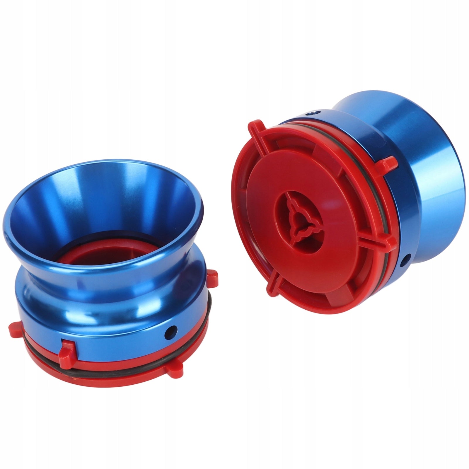 1 PAIR ADAPTERS NAB HUB PROFESSIONAL POLISHED ALUMINUM SPOOL NH