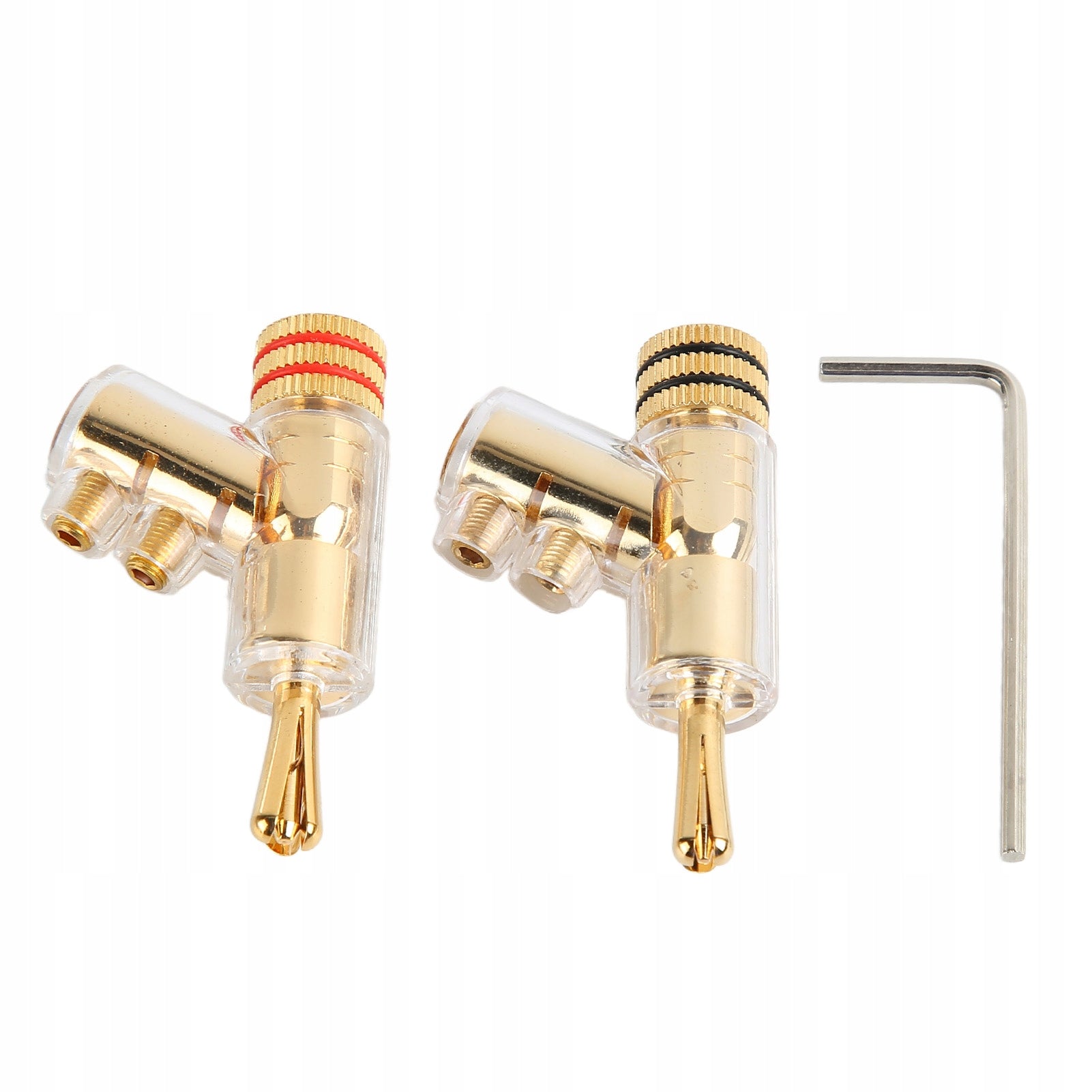 1 PAIR OF BLOCKED BANANA PLUGS COPPER CUT, SOLDERLESS 4C Manufacturer code AG241223048933