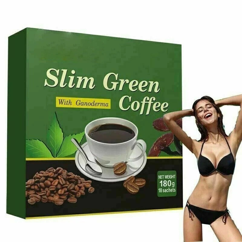 1 Pack Green Slim Coffee with Ganoderma Control, Support Packaging status original