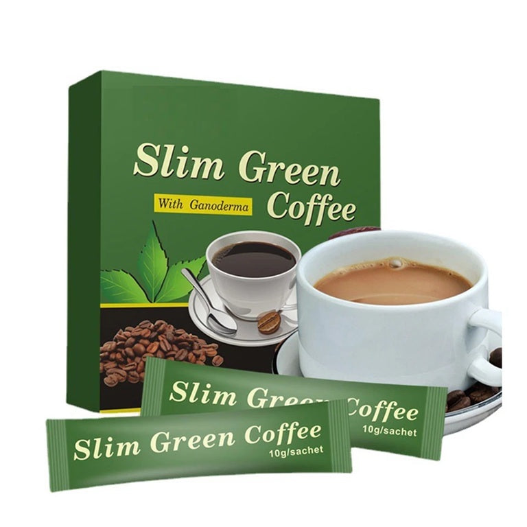 1 Pack Green Slim Coffee with Ganoderma Control, Support