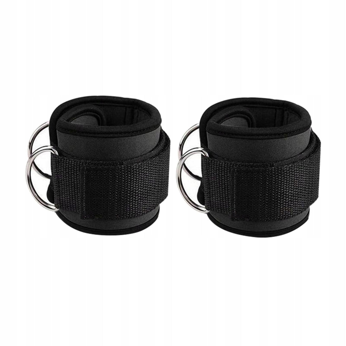 1 Pair Exercise Ankle Strap Bands Adjustable Bodybuilding Leg Black Color multicolor