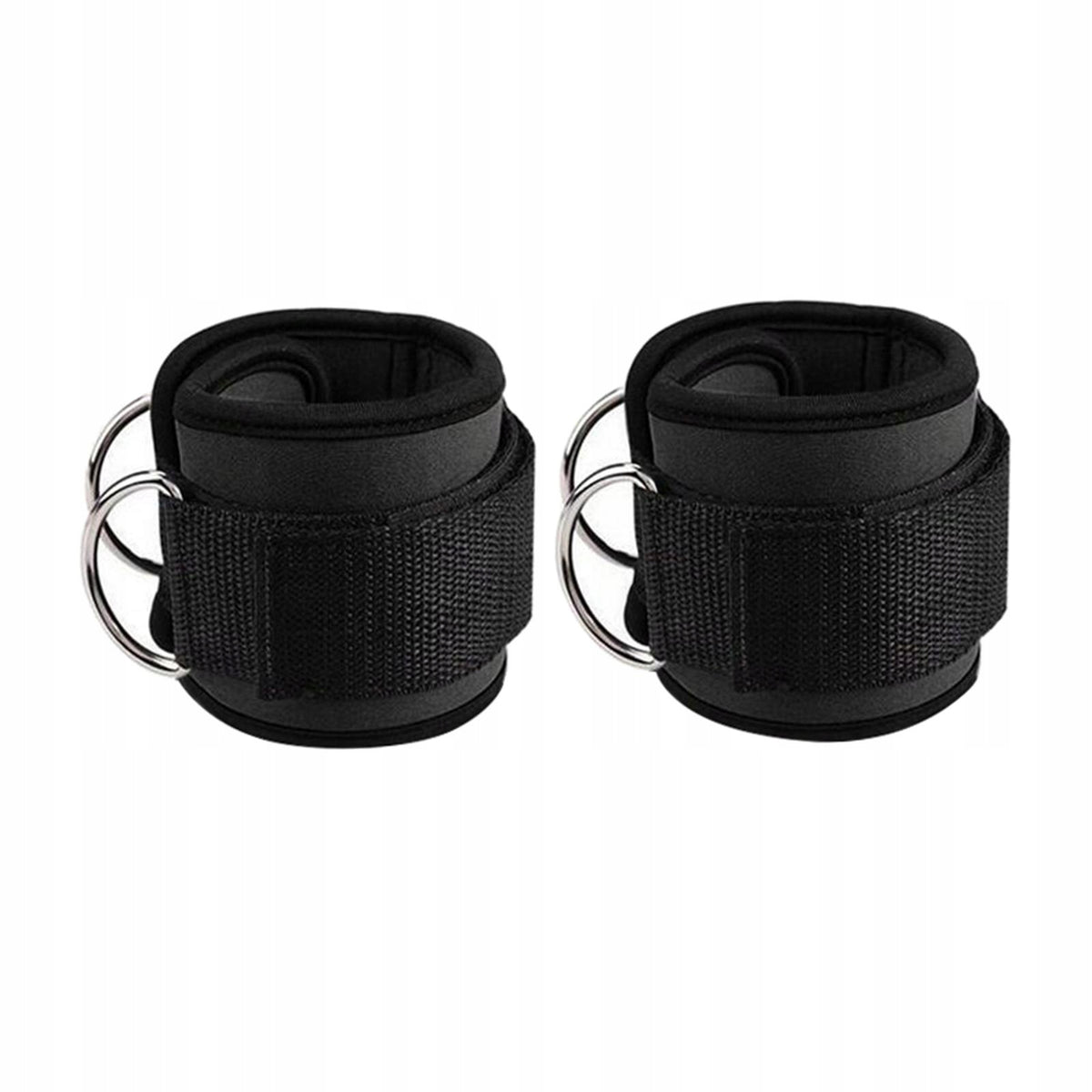 1 Pair Exercise Ankle Strap Bands Adjustable Bodybuilding Leg Black