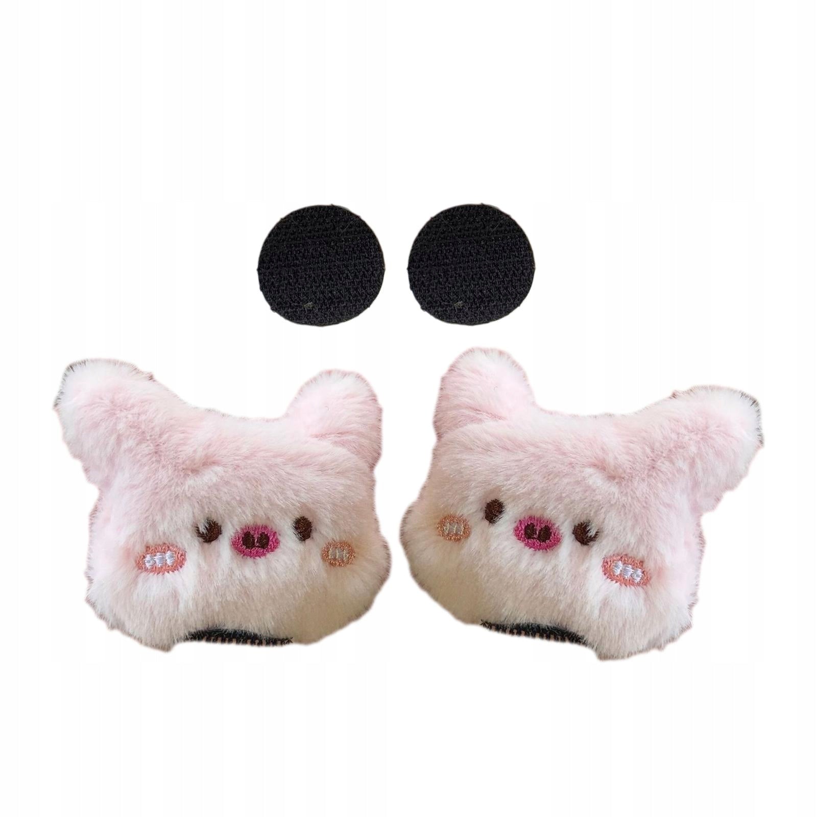 1 Pair Helmet Decorations Fun Plush Animal Lovely Easy to Install Piggy Manufacturer no brand