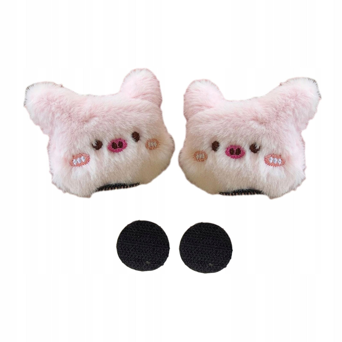 1 Pair Helmet Decorations Fun Plush Animal Lovely Easy to Install Piggy Packaging status original
