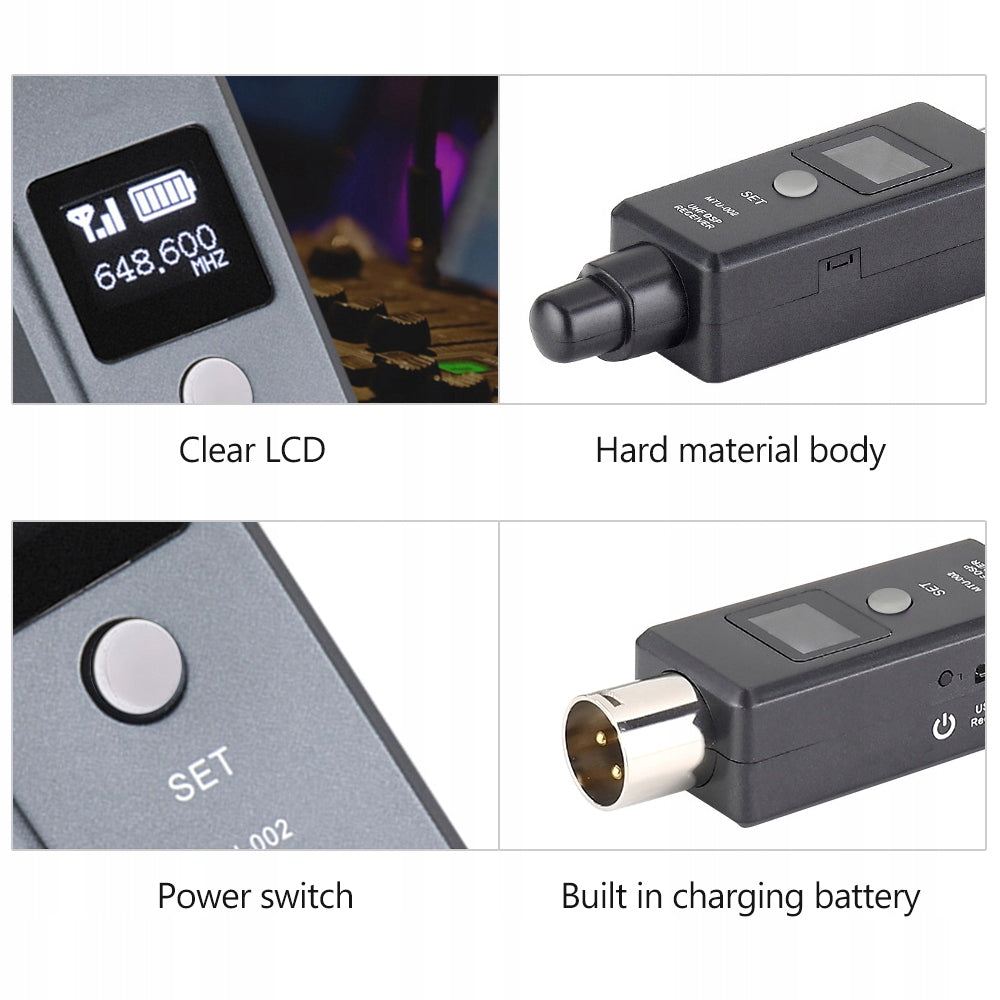 1 Pair Microphone Wireless Microphone System Transmitter System 76