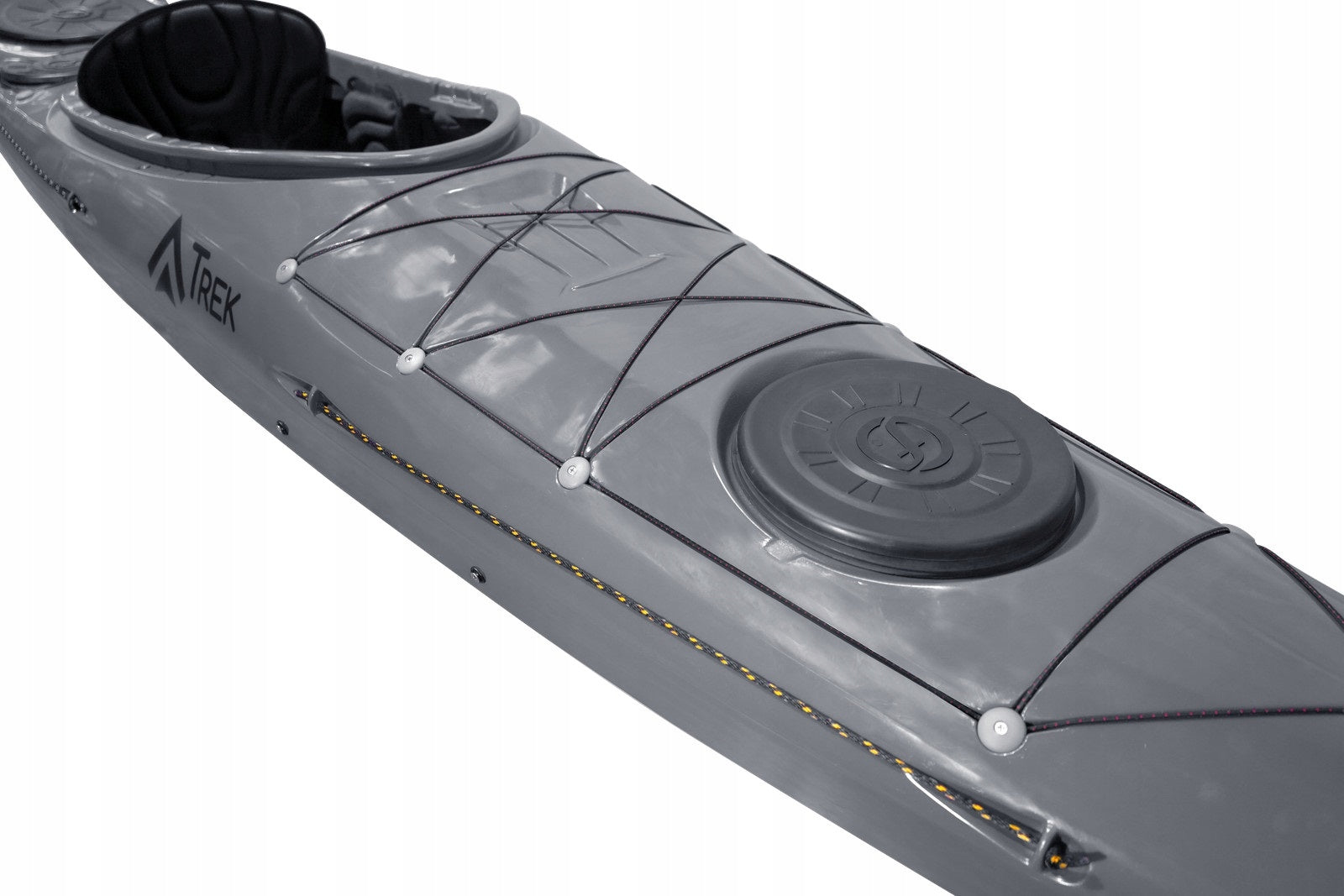 1-Person Kayak Trek Grey Polyethylene River Rafting Durable Manufacturer code KAJ000032