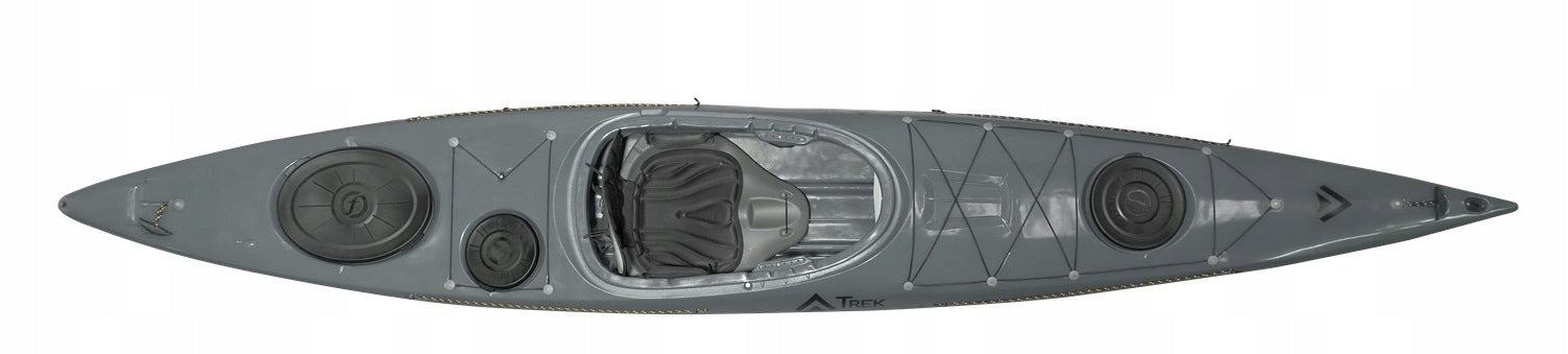 1-Person Kayak Trek Grey Polyethylene River Rafting Durable Number of seats 1