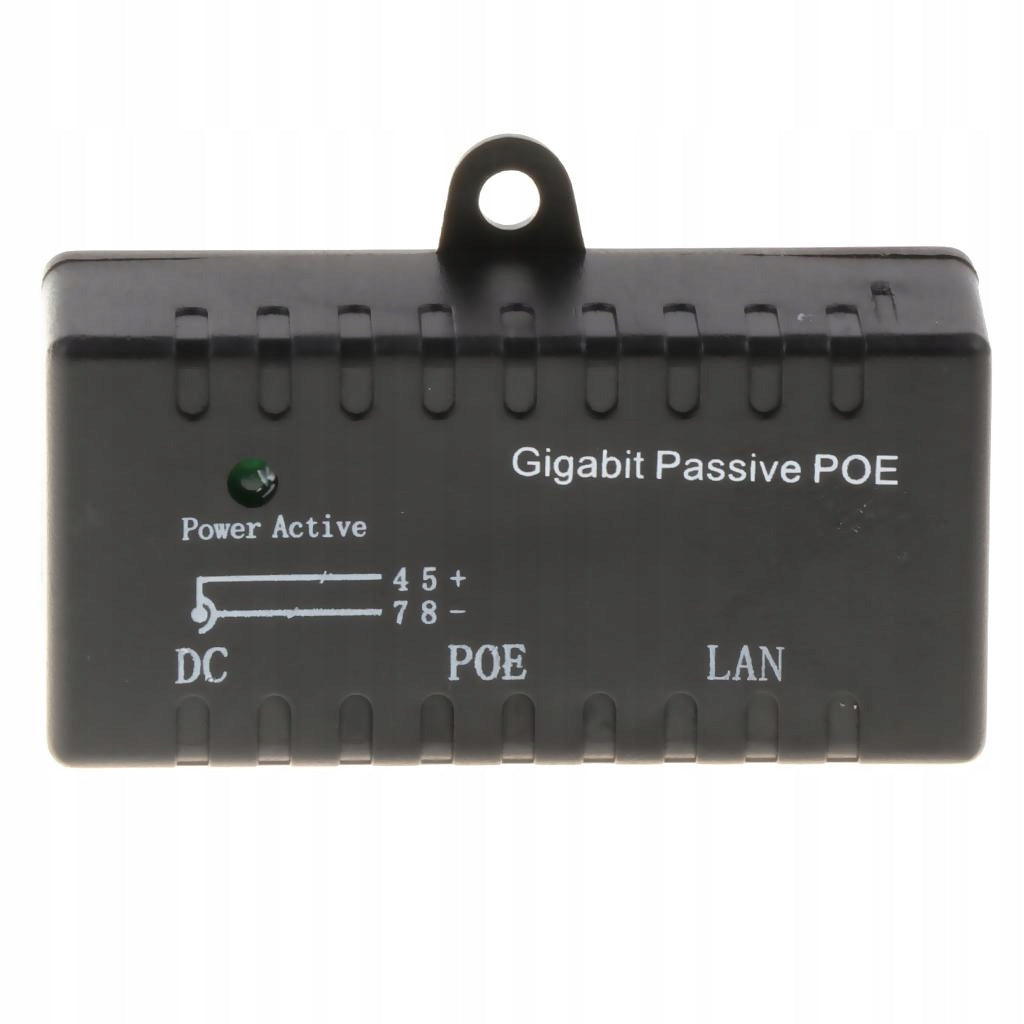 1 Piece POE Injector Power Supply Over Ethernet Gigabit Passive PoE Adapter Packaging status original