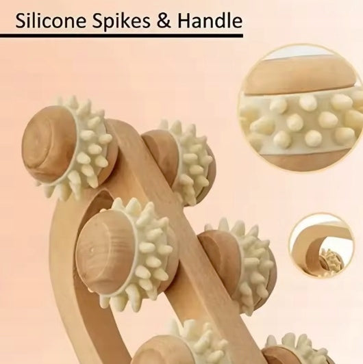 1-Piece Wooden Massage Roller – Handheld Back, Neck, Leg Massager EAN (GTIN) 5907080501869