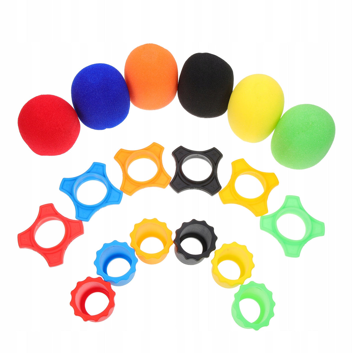 1 SET OF MICROPHONE SPONGE COVERS MIC ANTI-ROLL