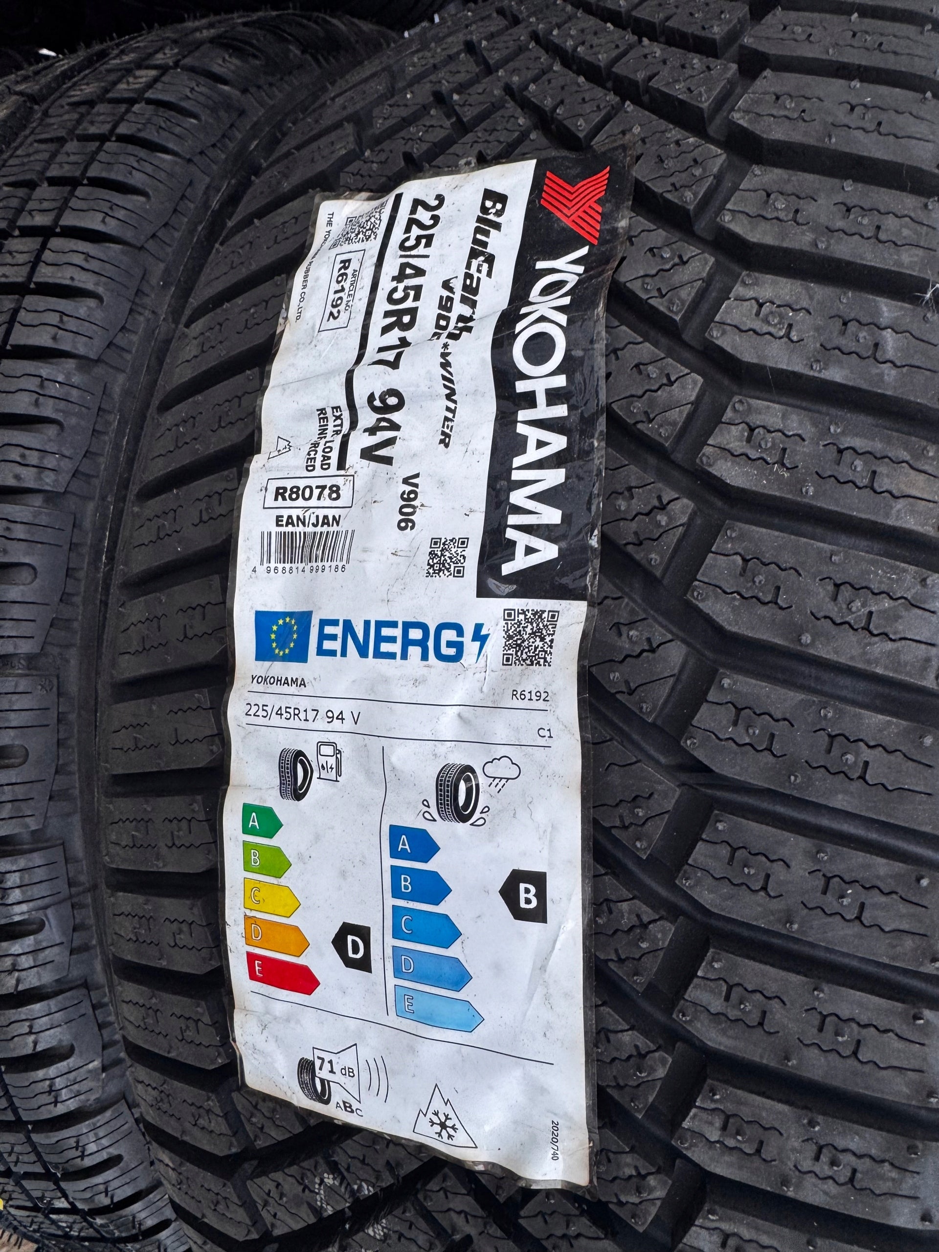 1 Tyre Winter New 2023r Yokohama BluEarth-Winter V906 225/45R17 94V Year of manufacture 2023
