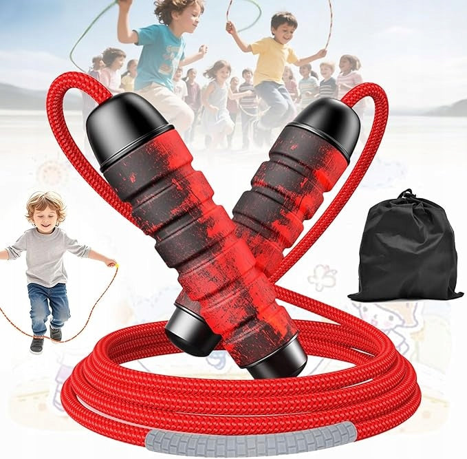 1 jump rope for adults, fitness, skipping rope for children, 3 m, adjustable