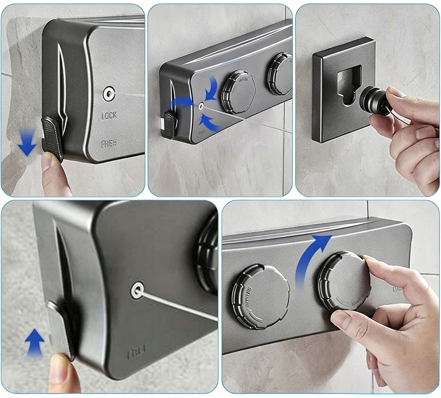 1 pc RETRACTABLE LAUNDRY CORD INVISIBLE LAUNDRY DRYER 2×5.1m Manufacturer code 6953730473214