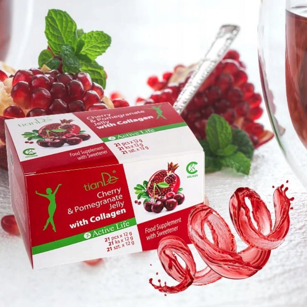 1 piece Cherry and pomegranate flavoured jelly with collagen on cartilage TianDe Manufacturer code 195429