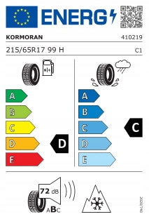 1 winter tyre 215/65R17 99H KORMORAN Snow Season winter