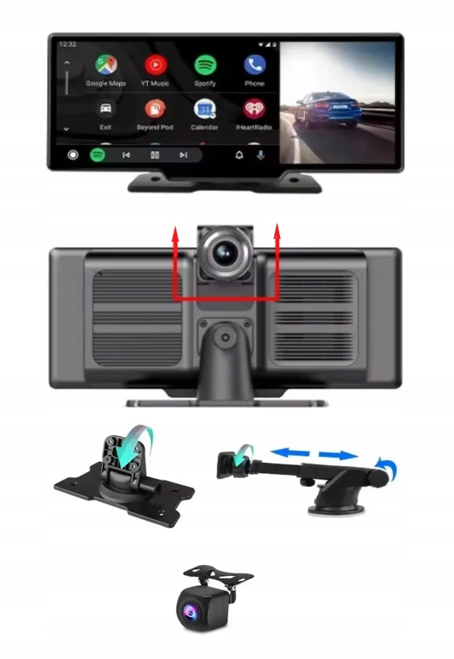 10,3” Android Auto CarPlay Camera Recorder Hands-Free Navigation 64gb Brand no brand
