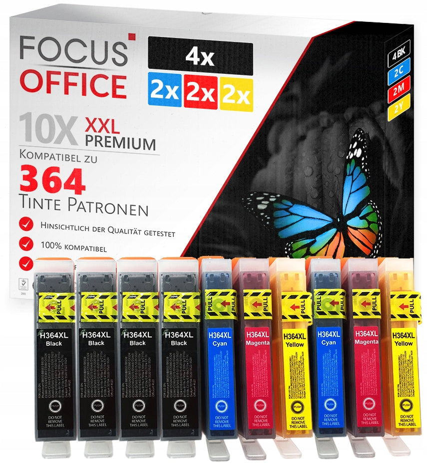10 INK CARTRIDGES FOR HP PHOTOSMART 5510 6520 364XL PRINTER