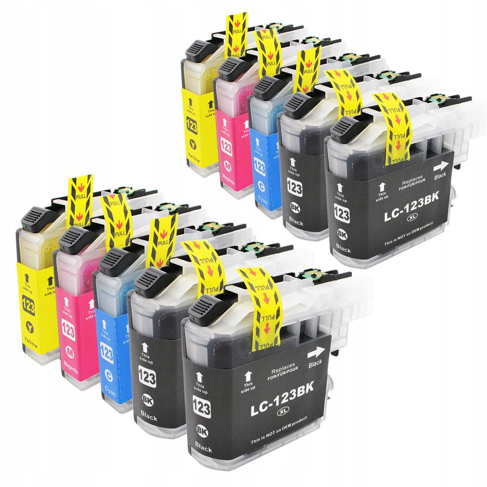 10 INK FOR BROTHER PRINTER DCP-J132W DCP-J152W DCP-J552DW DCP-J752DW LC123