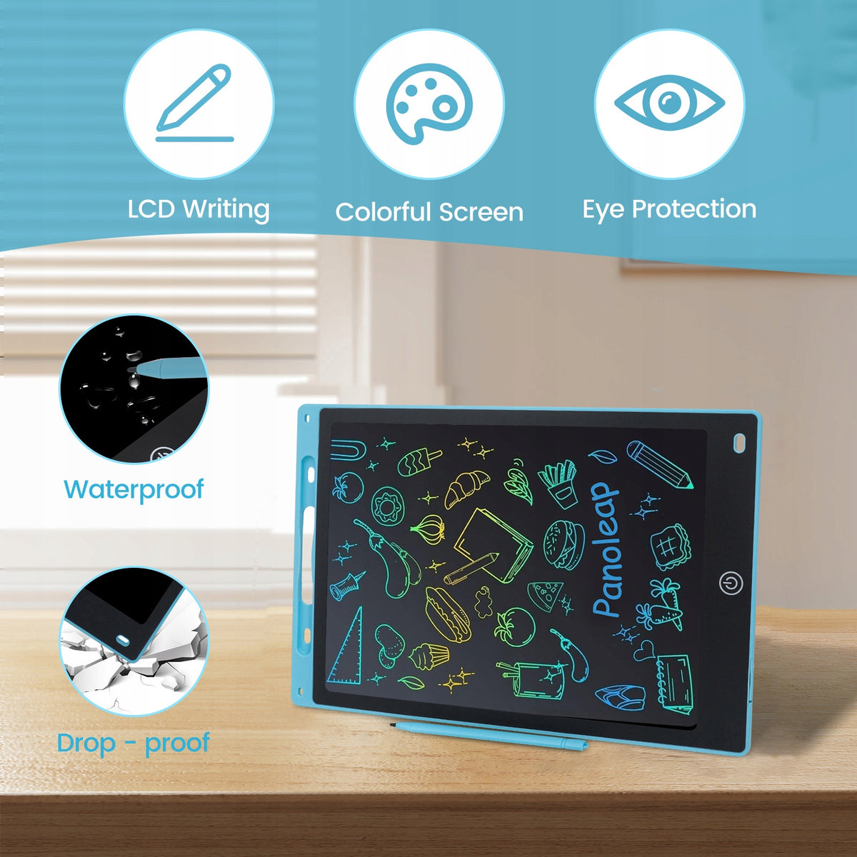 10 Inches LCD Writing Tablet – Reusable Doodle Board for Kids,Blue Brand Panoleap