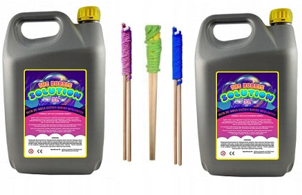 10 LITERS OF LIQUID FOR MEGA SOAP BUBBLES +3 SOAP BUBBLE STICKS