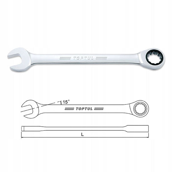10 MM WRENCH WITH RATCHET CR-V SOLID TOPTUL Manufacturer code AOAF1010