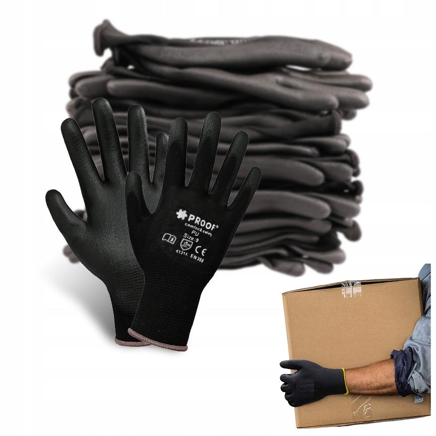 10 PAIRS Gloves Work Gloves Protective Manual Coated PU r.11-XL
