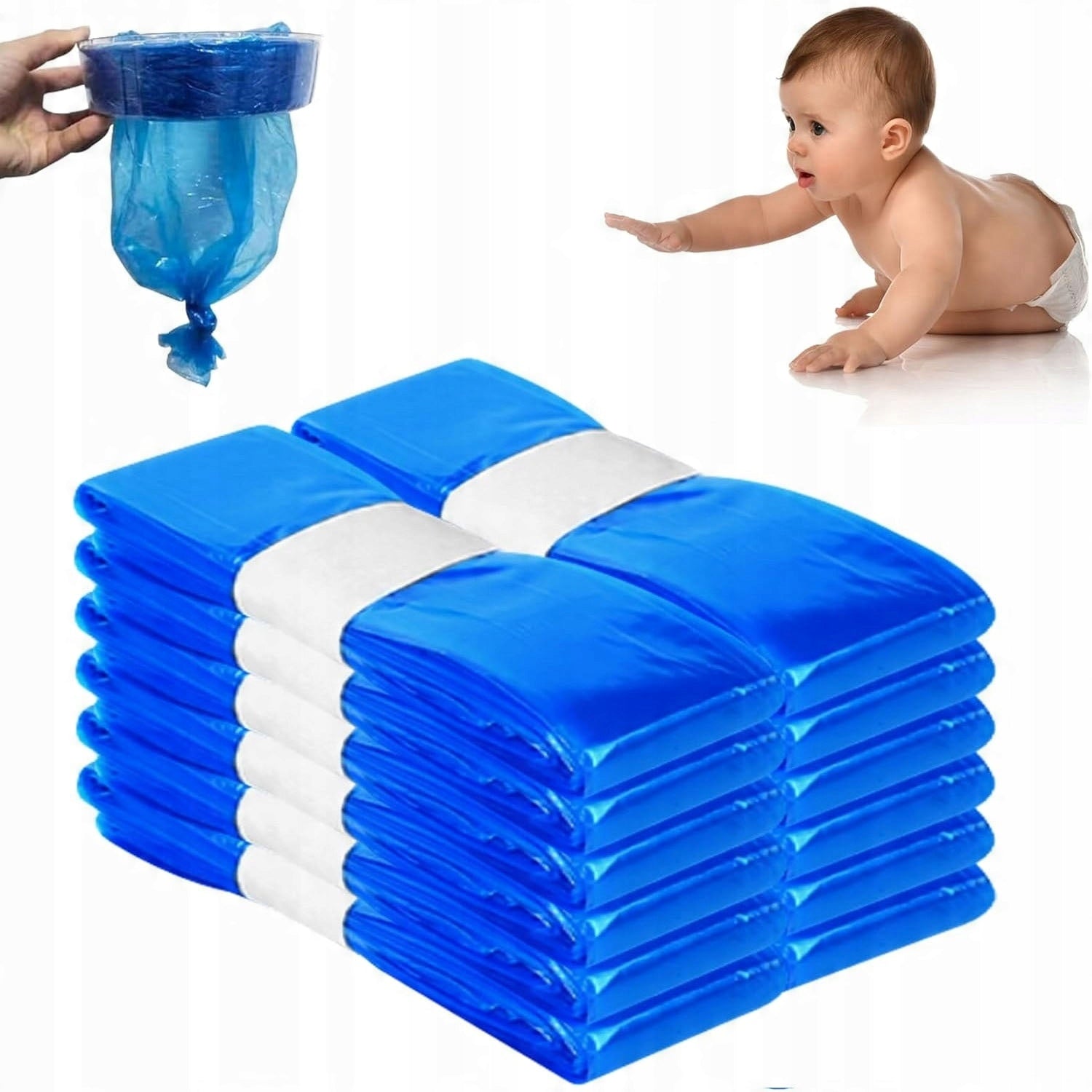 10 PCS DIAPER TRASH BAGS 450X16,5CM FOR Tommee and Angelcare Packaging status original