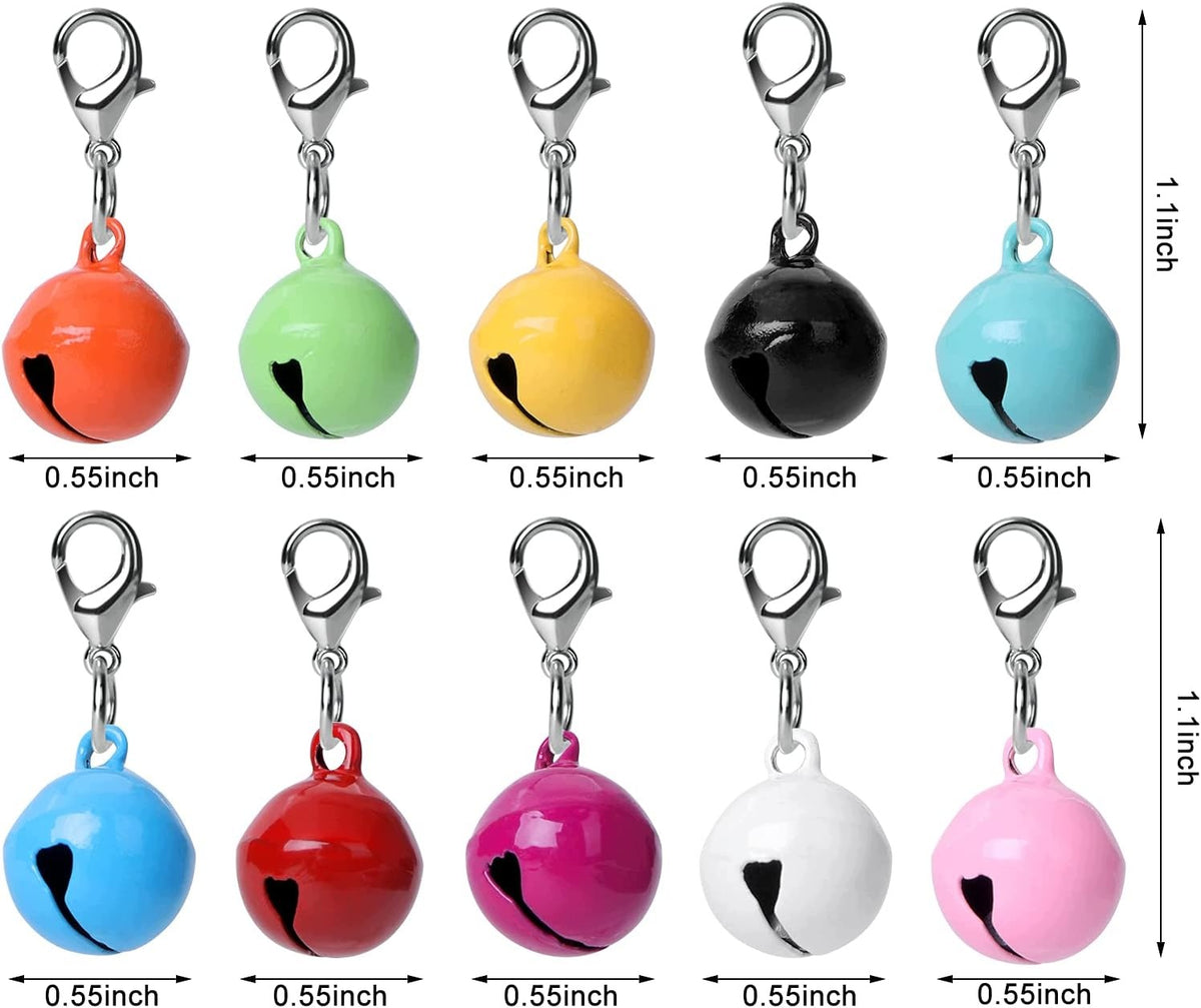 10 PCS DOG CAT COLLAR BELLS COLORFUL PENDANTS Brand IN