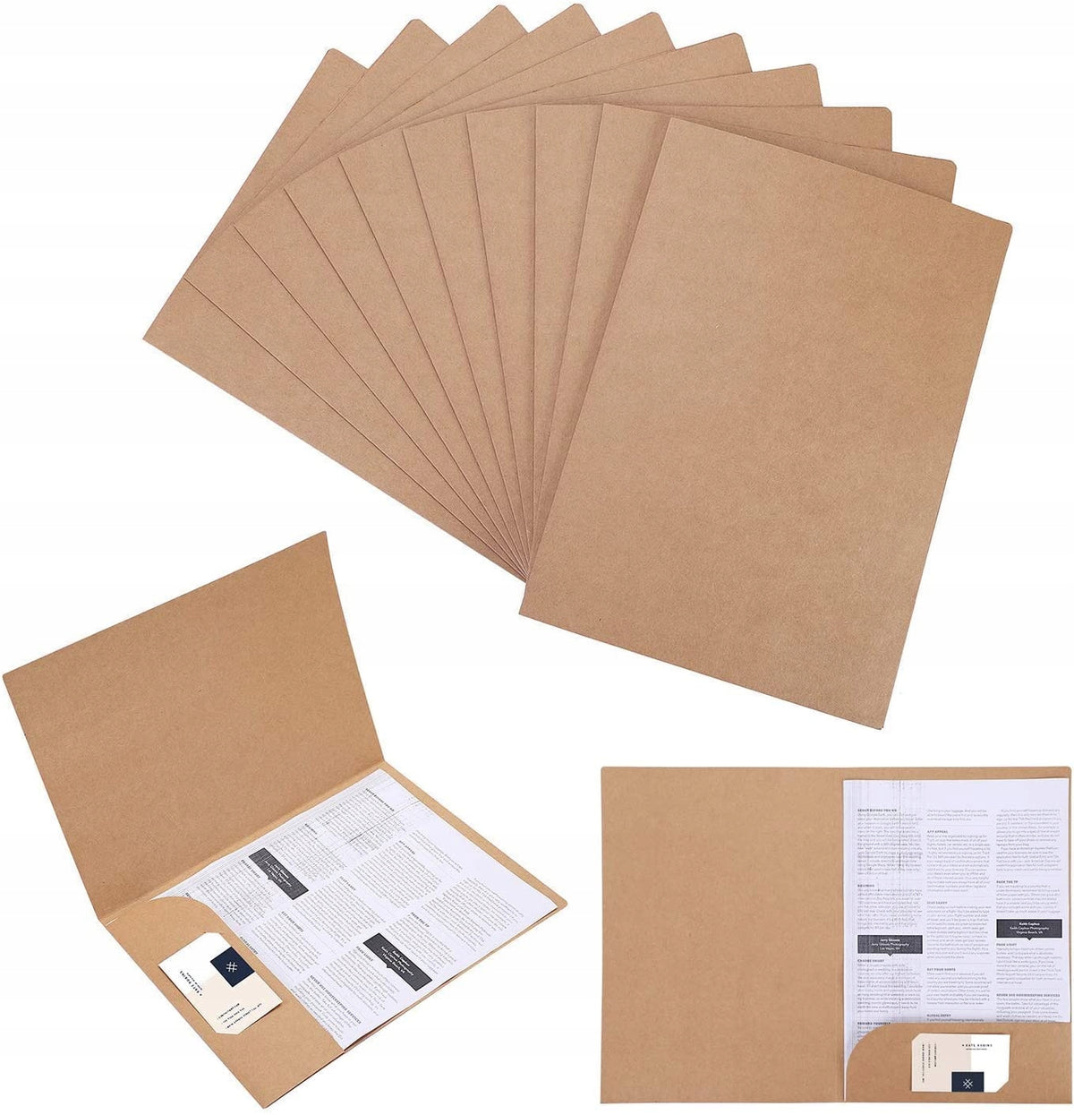 10 PCS File A4 A4 Multifunction Files Kraft File