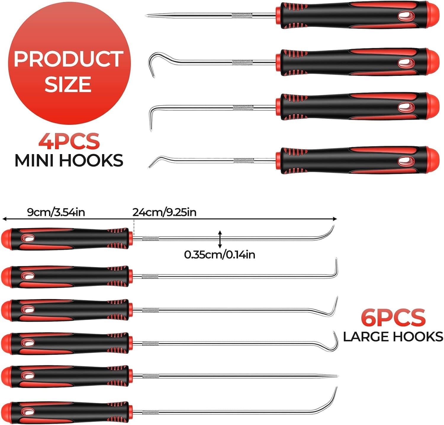 10-PIECE SET OF LOCKPICKS AND HOOKS FOR UNIVERSAL SHAFT SEALS Brand AE
