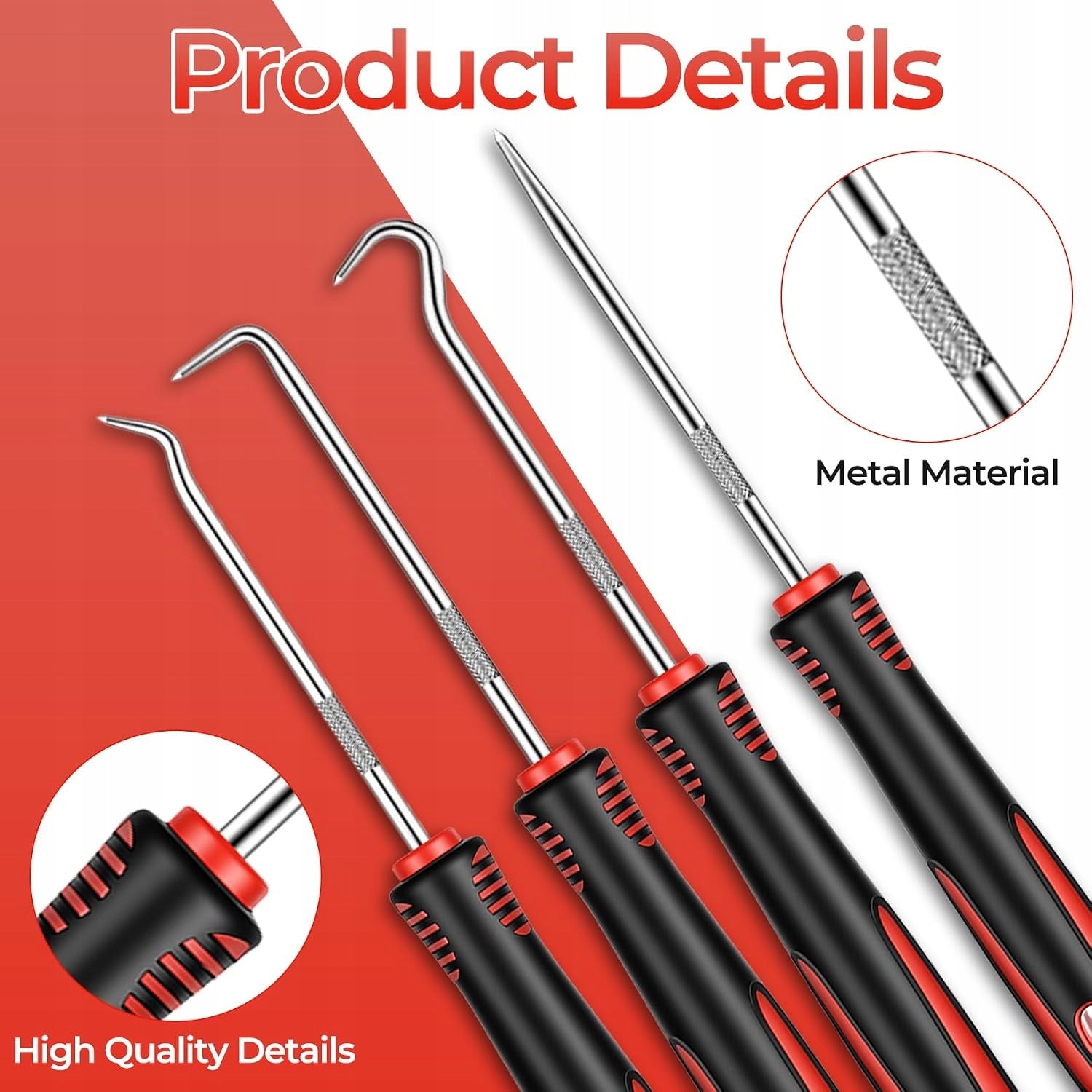 10-PIECE SET OF LOCKPICKS AND HOOKS FOR UNIVERSAL SHAFT SEALS Manufacturer code ZESTAW WYTRYCHÓW HAKÓW USZCZELEK NARZĘDZ